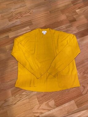 Old Navy Mustard Yellow Girls Open Cardigan Sweater